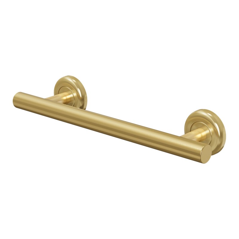 Melbourne Round 25mm Grab Rail 350x77x65mm - Brushed Brass
