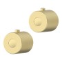 Menai Round Knurled Handle - Brushed Brass
