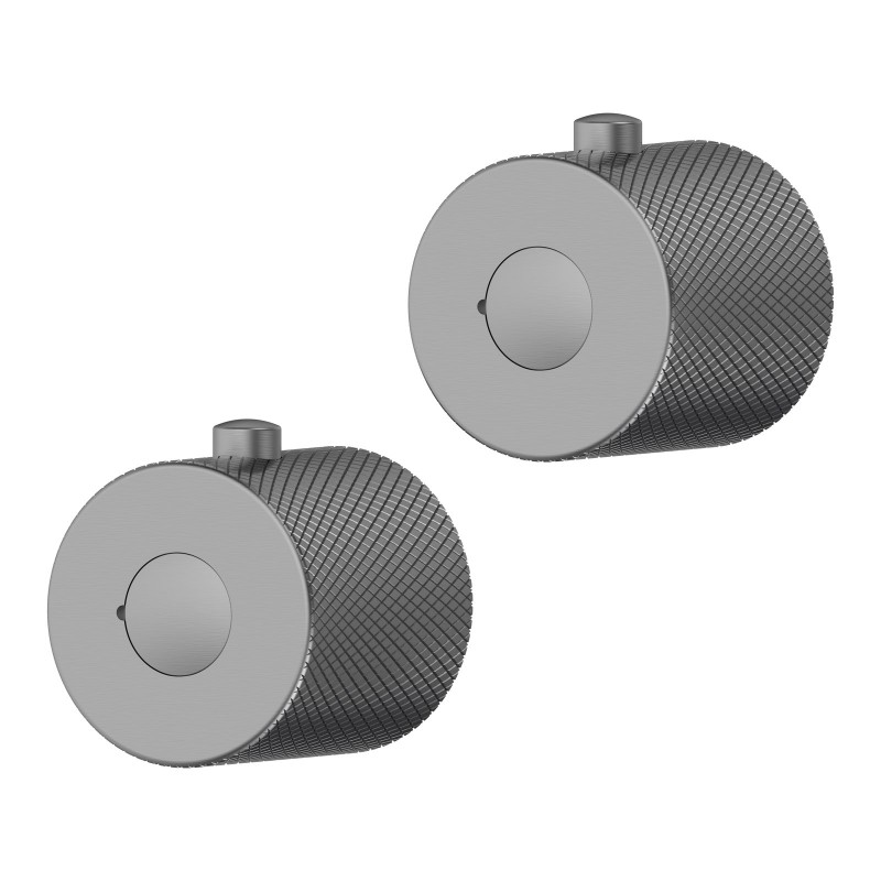 Menai Round Knurled Handle - Gunmetal