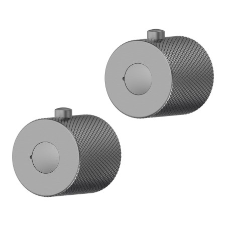 Menai Round Knurled Handle - Gunmetal