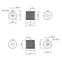 Menai Round Knurled Handle - Gunmetal, technical drawing