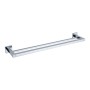 Sydney Square 600mm Double Towel Rail - Chrome