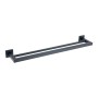 Sydney Square 600mm Double Towel Rail - Black