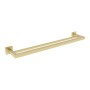Sydney Square 600mm Double Towel Rail - Brushed Brass