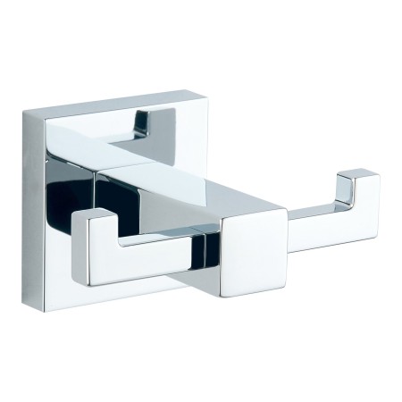 Sydney Square Double Robe Hook - Chrome