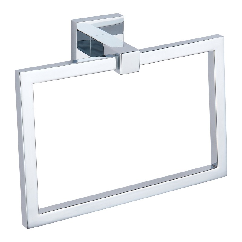 Sydney Square Towel Ring - Chrome