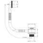 Round Bath Waste & Overflow - Brushed Bronze, technical drawing