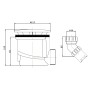 Premium 90mm High Flow Shower Waste - Brushed Bronze, technical drawing