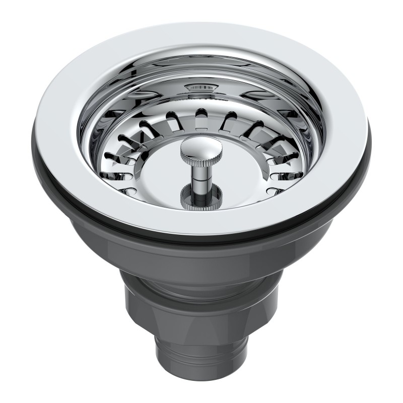 Basket Strainer Kitchen Waste - Chrome