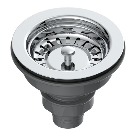 Basket Strainer Kitchen Waste - Chrome