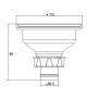 Basket Strainer Kitchen Waste - Chrome, technical drawing