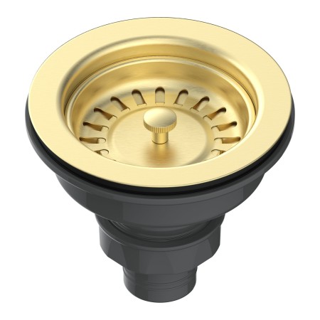 Basket Strainer Kitchen Waste - Brushed Brass