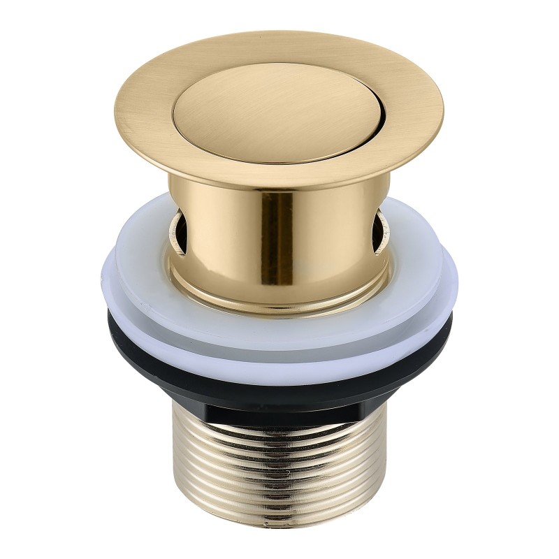 Click Clack Basin Waste - Slotted - Brushed Brass