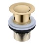 Click Clack Basin Waste - Slotted - Brushed Brass