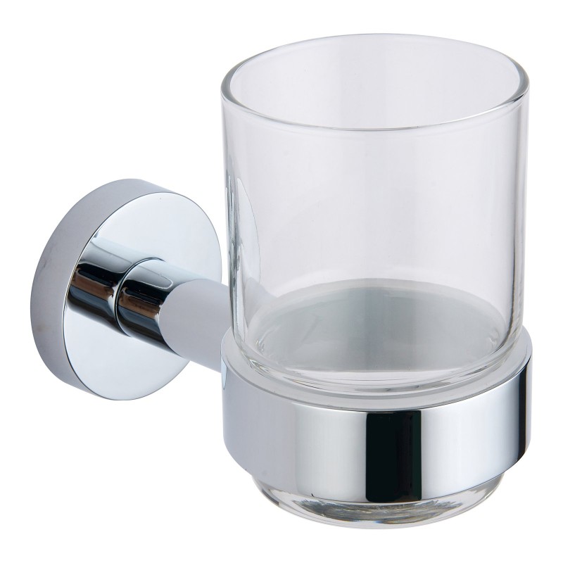 Melbourne Round Tumbler & Holder - Chrome