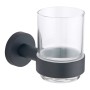 Melbourne Round Tumbler & Holder - Black