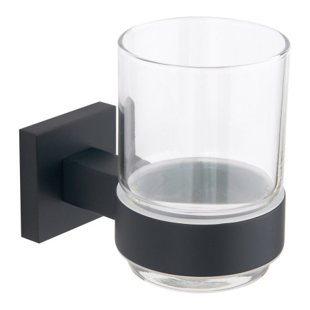 Sydney Square Tumbler & Holder - Black