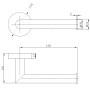 Melbourne Round Toilet Roll Holder - Black, technical drawing
