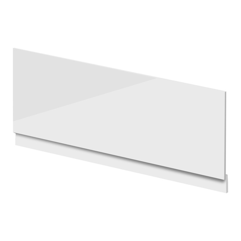 1700mm Waterproof PVC Bath Panel + Plinth - White Gloss