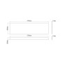 1700mm Waterproof PVC Bath Panel + Plinth - White Gloss, technical drawing