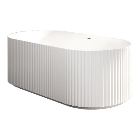 Flauto Freestanding Fluted Bath 1700x800mm - Matte White