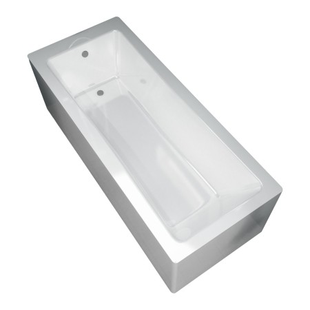 Plumb Essentials Portofino Single Ended Square Bath with Leg Set 1700x700mm - White