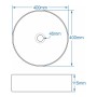 Orca Round Countertop Basin 400mm - Black/White, another view