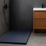Slate Effect Shower Tray 1000x800mm Rectangle - Grey in a bathroom setting