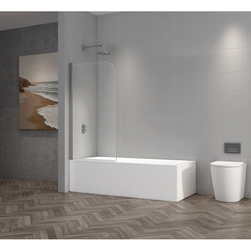TI6 Bathscreen 780x1400mm, 6mm Glass - Chrome