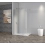 TI8 Wetroom Panel Fluted 900x1950mm with Profile Kit - Chrome