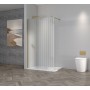 TI8 Wetroom Panel Fluted 900x1950mm with Profile Kit - Brushed Brass