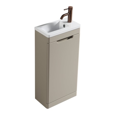 Acerra 400mm Cloakroom Vanity & Basin - Soft Coffee