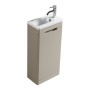 Acerra 400mm Cloakroom Vanity & Basin - Soft Coffee, another view