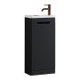 Acerra 400mm Cloakroom Vanity & Basin - Silk Black