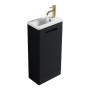 Acerra 400mm Cloakroom Vanity & Basin - Silk Black, another view