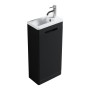 Acerra 400mm Cloakroom Vanity & Basin - Silk Black, another view (2)