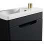 Acerra 400mm Cloakroom Vanity & Basin - Silk Black, close-up