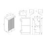 Flauto Mini 450mm Cloakroom Vanity & Basin - Midnight Shadow, technical drawing
