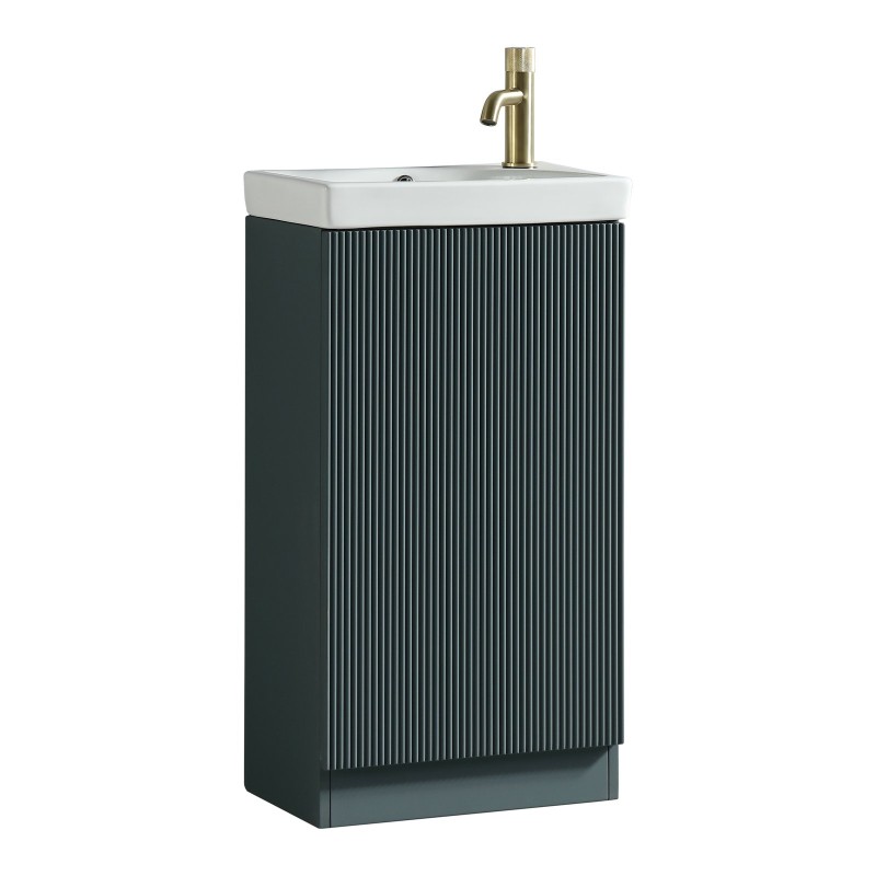 Flauto Mini 450mm Cloakroom Vanity & Basin - Smoked Sage