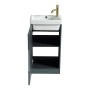 Flauto Mini 450mm Cloakroom Vanity & Basin - Smoked Sage, another view