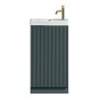 Flauto Mini 450mm Cloakroom Vanity & Basin - Smoked Sage, another view (2)