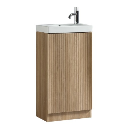 Flauto Mini 450mm Cloakroom Vanity & Basin - Country Oak