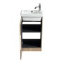 Flauto Mini 450mm Cloakroom Vanity & Basin - Country Oak, another view
