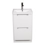 Monza 500mm Floor Standing Vanity & Basin - White Gloss