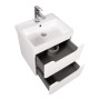 Monza 500mm Floor Standing Vanity & Basin - White Gloss, another view (2)
