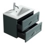 Bakewell 600mm Wall Hung Vanity & Basin - Smoked Sage