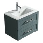 Bakewell 600mm Wall Hung Vanity & Basin - Smoked Sage, another view (2)