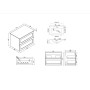 Bakewell 600mm Wall Hung Vanity & Basin - Smoked Sage, technical drawing