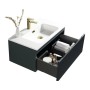 Flauto 800mm Wall Hung Vanity & Matte Basin - Smoked Sage