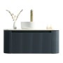 Flauto 870mm Wall Hung Curve Corner Vanity with Sintered Stone Counter Top - Midnight Shadow, another view